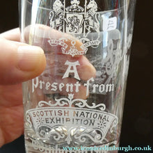 Load image into Gallery viewer, Saughton Park Edinburgh International Exhibition 1908 Souvenir Drinking Glasses
