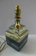 Load image into Gallery viewer, SCOTTISH POTTERY. Rare Margery Clinton Lustre Cube Shaped Lamp Base

