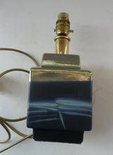 Load image into Gallery viewer, SCOTTISH POTTERY. Rare Margery Clinton Lustre Cube Shaped Lamp Base
