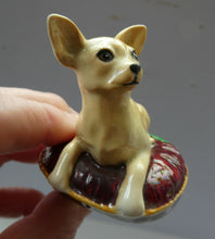 Load image into Gallery viewer, Vintage BESWICK Figurine of a Little Chihuahua Dog Lying on a Cushion
