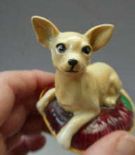 Load image into Gallery viewer, Vintage BESWICK Figurine of a Little Chihuahua Dog Lying on a Cushion
