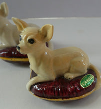 Load image into Gallery viewer, Vintage BESWICK Figurine of a Little Chihuahua Dog Lying on a Cushion
