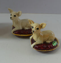 Load image into Gallery viewer, Vintage BESWICK Figurine of a Little Chihuahua Dog Lying on a Cushion
