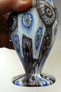 Vintage Fratelli Toso Fused Millefiori Satin Glass Vase