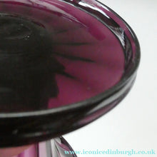Load image into Gallery viewer, Stylish 1909 James POWELL for Whitefriars Glass Fluted Amethyst Vase. Trumpet Shaped.  5 inches
