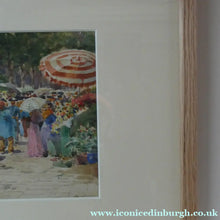 Load image into Gallery viewer, 1909 Watercolour Painting of The Rambla, Barcelona by WILLIAM WIEHE COLLINS (1862-1951)
