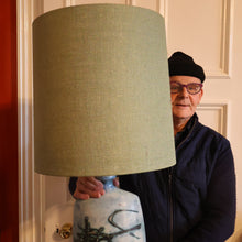 Load image into Gallery viewer, LARGE 1970s TREMAEN &quot;Gwarra&quot; Lamp Base &amp; Original Hessian Shade by Peter Ellery
