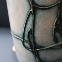 Load image into Gallery viewer, LARGE 1970s TREMAEN &quot;Gwarra&quot; Lamp Base &amp; Original Hessian Shade by Peter Ellery
