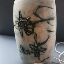 Load image into Gallery viewer, LARGE 1970s TREMAEN &quot;Gwarra&quot; Lamp Base &amp; Original Hessian Shade by Peter Ellery
