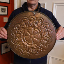 Load image into Gallery viewer, LARGE Early 20th Century Arts and Crafts Copper Decorative Tray or Wall Charger. 15 inches
