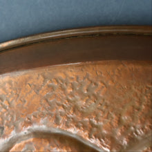 Load image into Gallery viewer, LARGE Early 20th Century Arts and Crafts Copper Decorative Tray or Wall Charger. 15 inches
