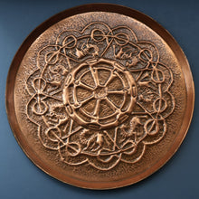 Load image into Gallery viewer, LARGE Early 20th Century Arts and Crafts Copper Decorative Tray or Wall Charger. 15 inches
