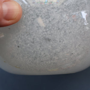 SCOTTISH GLASS: Large 1950s VASART Glass Vase of Bulbous Shape with Tutti-Frutti Swirls