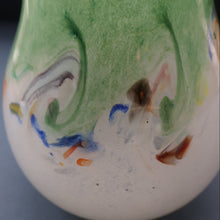 Load image into Gallery viewer, SCOTTISH GLASS: Large 1950s VASART Glass Vase of Bulbous Shape with Tutti-Frutti Swirls
