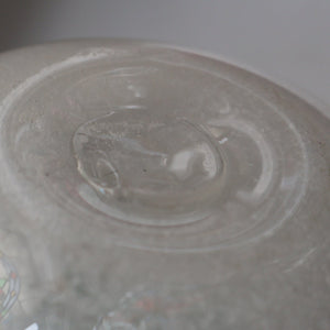 SCOTTISH GLASS: Large 1950s VASART Glass Vase of Bulbous Shape with Tutti-Frutti Swirls