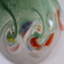 Load image into Gallery viewer, SCOTTISH GLASS: Large 1950s VASART Glass Vase of Bulbous Shape with Tutti-Frutti Swirls
