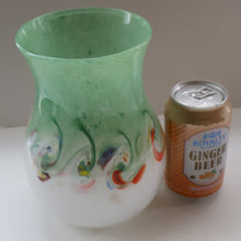Load image into Gallery viewer, SCOTTISH GLASS: Large 1950s VASART Glass Vase of Bulbous Shape with Tutti-Frutti Swirls
