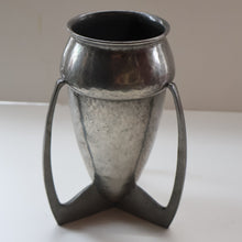 Load image into Gallery viewer, ARCHIBALD KNOX. Antique (0226) Plain Pewter Bomb Vase; c 1910
