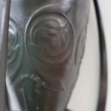 Load image into Gallery viewer, ARCHIBALD KNOX. Antique Tudric (0226) Pewter Bomb Vase with Embossed Decoration; c 1910

