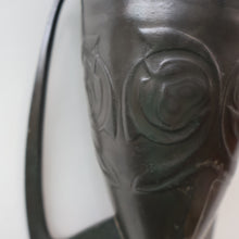 Load image into Gallery viewer, ARCHIBALD KNOX. Antique Tudric (0226) Pewter Bomb Vase with Embossed Decoration; c 1910
