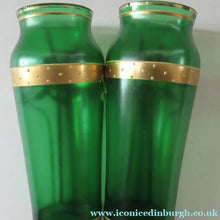 Load image into Gallery viewer, Antique 1905 Art Nouveau Bohemian Gold Enamel Pair of Vases, In the manner of Josef Anton Riedel
