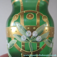 Load image into Gallery viewer, Antique 1905 Art Nouveau Bohemian Gold Enamel Pair of Vases. In the manner of Josef Anton Riedel

