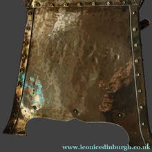 Load image into Gallery viewer, Fabulous Large Brass ART NOUVEAU Lidded Coal or Log Bucket with Whiplash Repousee Decoration; c 1910s
