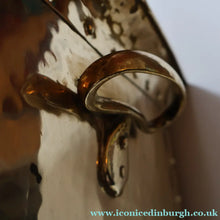Load image into Gallery viewer, Fabulous Large Brass ART NOUVEAU Lidded Coal or Log Bucket with Whiplash Repousee Decoration; c 1910s
