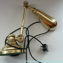 Load image into Gallery viewer, LARGE Antique EDWARDIAN "Flower" Desk Lamp. Fabulous DUGDILLS Art Nouveau Design with Original Metal Shade
