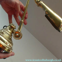 Load image into Gallery viewer, LARGE Antique EDWARDIAN "Flower" Desk Lamp. Fabulous DUGDILLS Art Nouveau Design with Original Metal Shade
