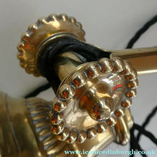Load image into Gallery viewer, LARGE Antique EDWARDIAN "Flower" Desk Lamp. Fabulous DUGDILLS Art Nouveau Design with Original Metal Shade
