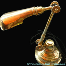 Load image into Gallery viewer, LARGE Antique EDWARDIAN "Flower" Desk Lamp. Fabulous DUGDILLS Art Nouveau Design with Original Metal Shade
