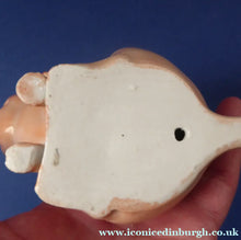 Load image into Gallery viewer, 1910s Novelty Inkwell &amp; Stamp Wetter. Strange Pink Pig Model. Antique GERMAN PORCELAIN
