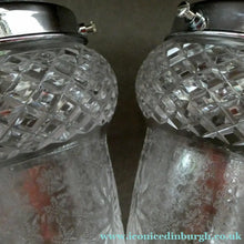 Load image into Gallery viewer, Antique 1920s Clear Cut Glass and Chrome Acorn Shape Single Hanging Light Shade
