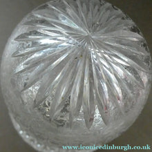 Load image into Gallery viewer, Antique 1920s Clear Cut Glass and Chrome Acorn Shape Single Hanging Light Shade
