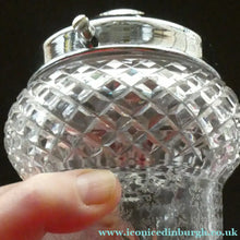 Load image into Gallery viewer, Antique 1920s Clear Cut Glass and Chrome Acorn Shape Single Hanging Light Shade
