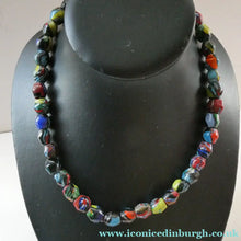 Load image into Gallery viewer, 1920s Antique MORRETTI Venetian Glass Millefiori Bead Necklace. 39 Beads in Total - Venetian Glass Beads
