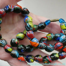 Load image into Gallery viewer, 1920s Antique MORRETTI Venetian Glass Millefiori Bead Necklace. 39 Beads in Total
