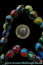 Load image into Gallery viewer, 1920s Antique MORRETTI Venetian Glass Millefiori Bead Necklace. 39 Beads in Total - Venetian Glass Beads
