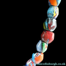 Load image into Gallery viewer, 1920s Antique MORRETTI Venetian Glass Millefiori Bead Necklace. 39 Beads in Total - Venetian Glass Beads
