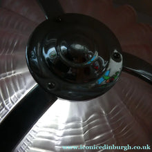 Load image into Gallery viewer, Vintage 1920s ART DECO Pressed Pink Glass Pendant Lamp Shade - in the form of a clam shell
