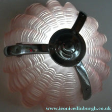 Load image into Gallery viewer, Vintage 1920s ART DECO Pressed Pink Glass Pendant Lamp Shade - in the form of a clam shell
