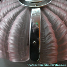 Load image into Gallery viewer, Vintage 1920s ART DECO Pressed Pink Glass Pendant Lamp Shade - in the form of a clam shell

