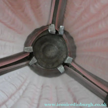 Load image into Gallery viewer, Vintage 1920s ART DECO Pressed Pink Glass Pendant Lamp Shade - in the form of a clam shell
