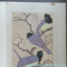 Load image into Gallery viewer, 1920s Art Deco Colour Woodcut by Martin Erich Philipp. Crows Ravens
