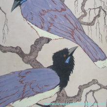 Load image into Gallery viewer, 1920s Art Deco Colour Woodcut by Martin Erich Philipp. Crows Ravens
