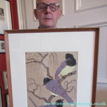 Load image into Gallery viewer, 1920s Art Deco Woodcut by Martin Erich Philipp. Three Pied Crows. Pencil Signed - International Art
