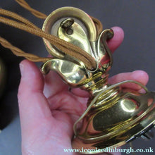 Load image into Gallery viewer, Art Nouveau Single Rise and Fall Light Fitting Vaseline Shade
