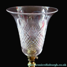 Load image into Gallery viewer, 1920s Antique Vintage Desk or Brass Table Lamp with Clear Glass Shade
