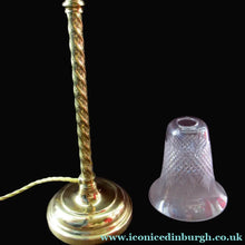 Load image into Gallery viewer, 1920s Antique Vintage Desk or Brass Table Lamp with Clear Glass Shade
